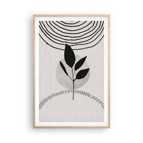 Poszter világos tölgy keretben - Kompozíció: a természet rituáléi - 61x91 cm