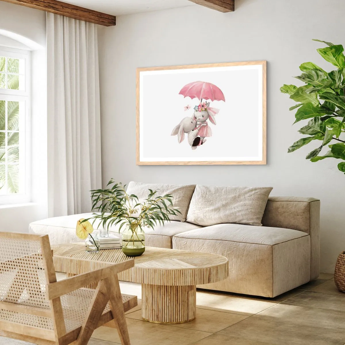 Poszter világos tölgy keretben - Ez a szerelem - 100x70 cm