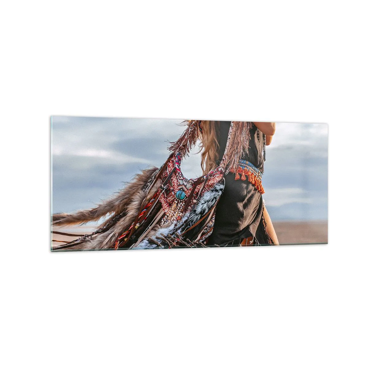 Üveg kép - Sámán párja - 120x50 cm