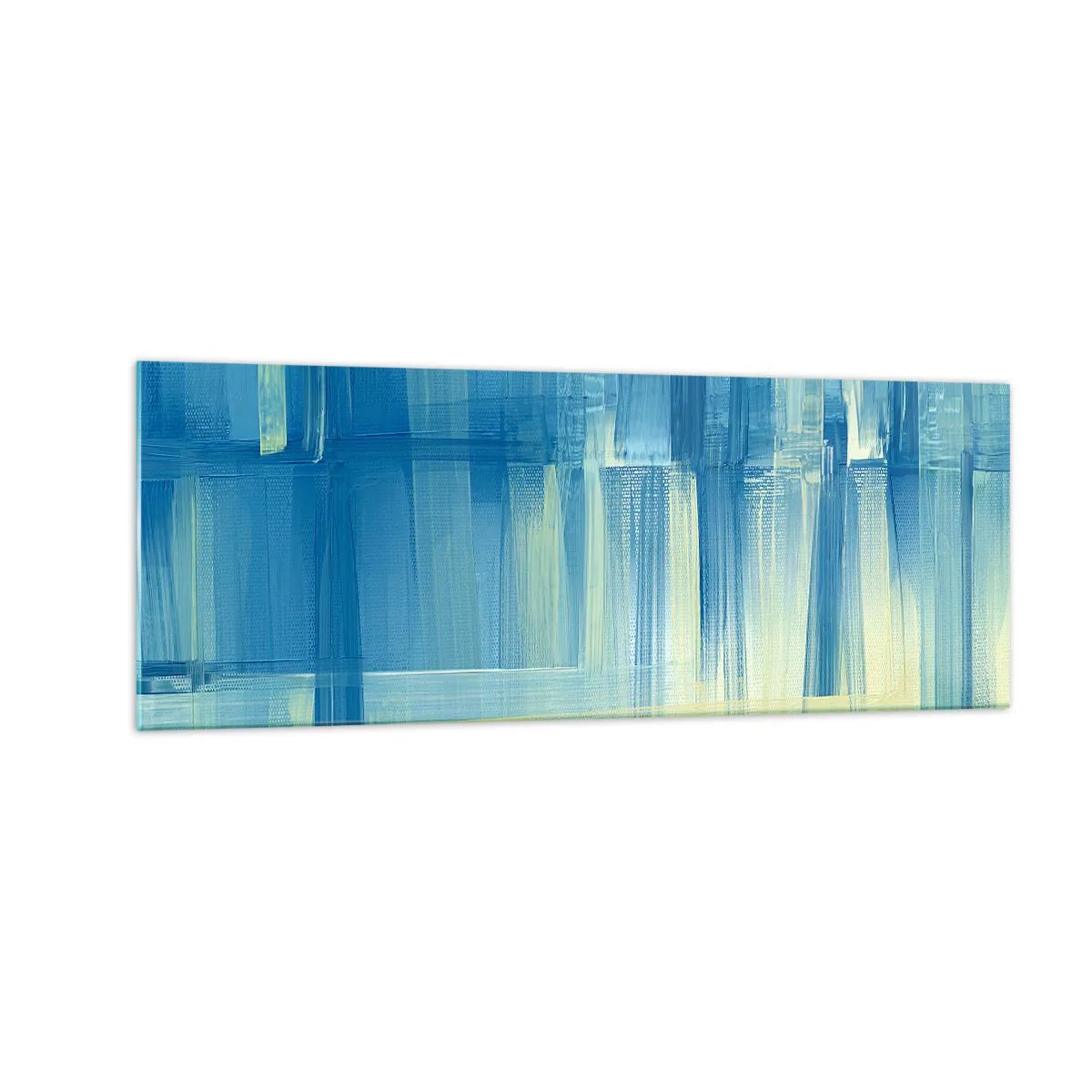 Üveg kép - Kompozíció türkizkékben - 140x50 cm