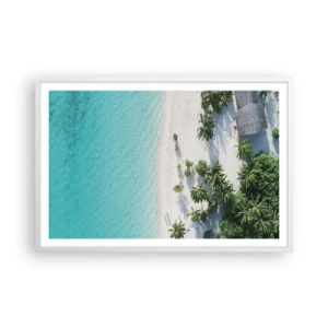 Poszter fekete keretben - Nyaralás a paradicsomban - 91x61 cm