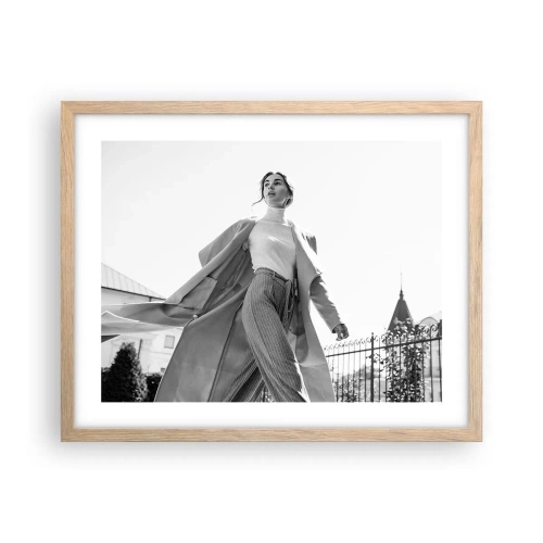 Poszter világos tölgy keretben - Velem jössz? - 50x40 cm