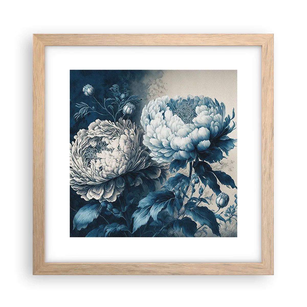 Poszter világos tölgy keretben - Egy jól összeillő pár - 30x30 cm