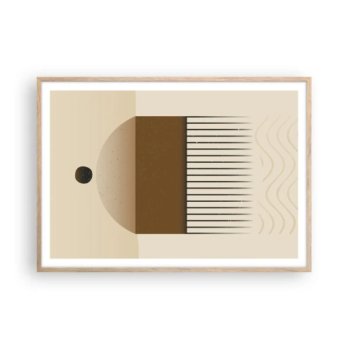 Poszter világos tölgy keretben - Különféle államok - 100x70 cm