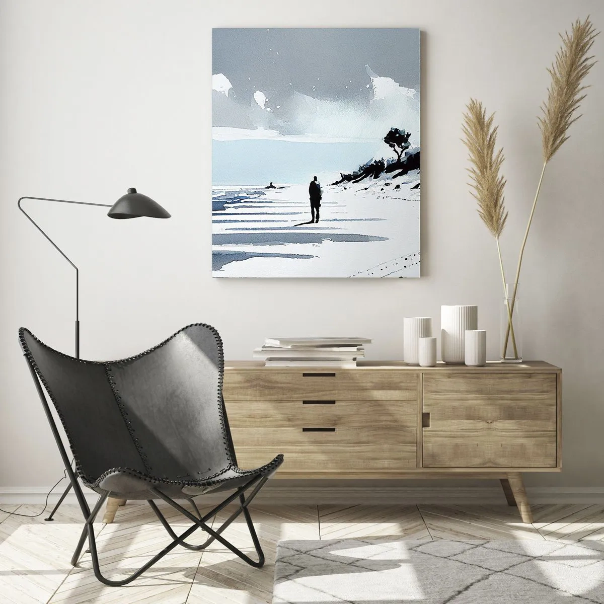 Üveg kép - Egyedül - 50x70 cm