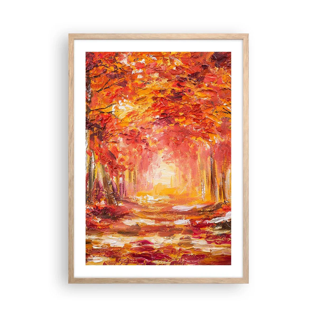 Poszter világos tölgy keretben - Rézerdő - 50x70 cm
