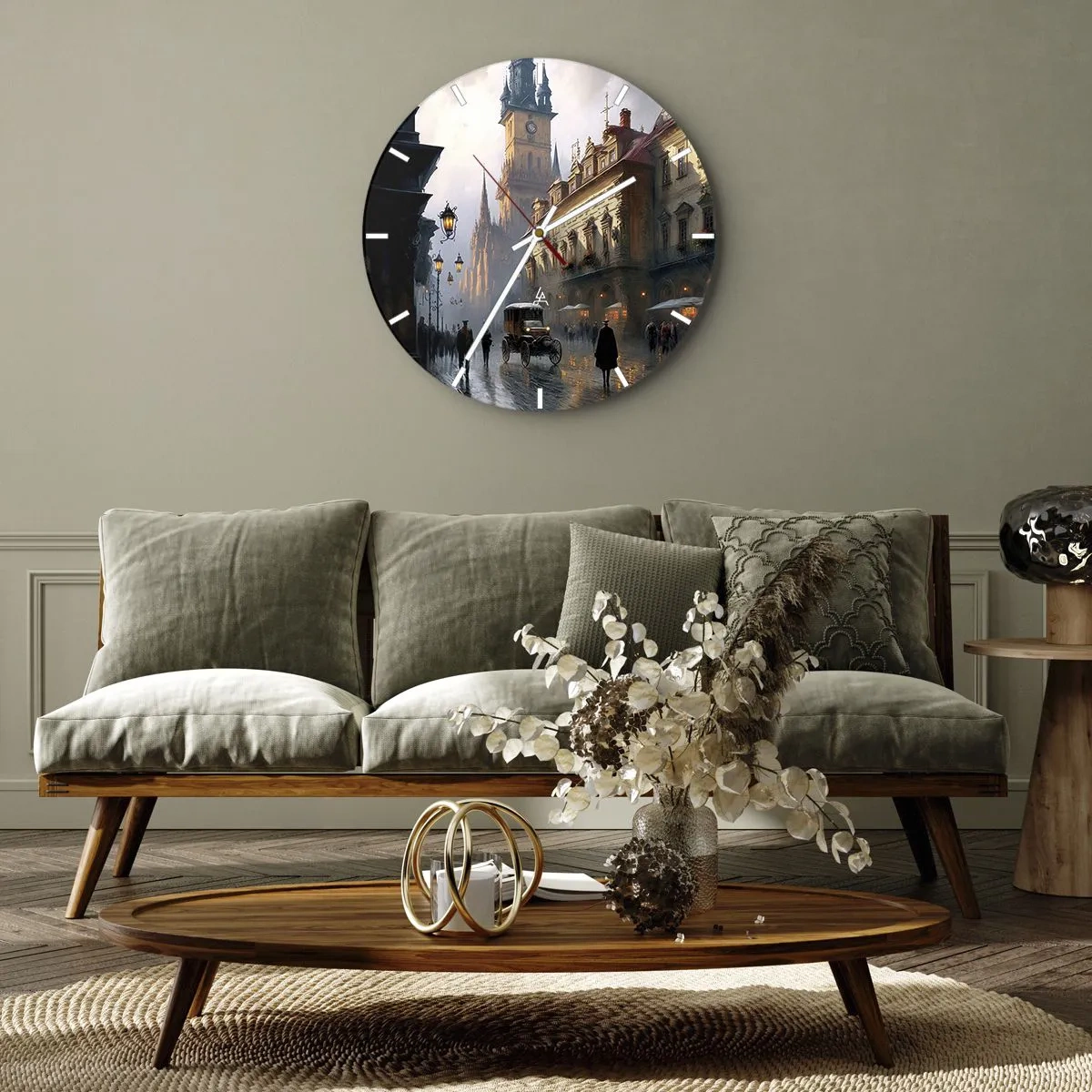 Falióra, Óra - Egy prágai este varázsa - 40x40 cm
