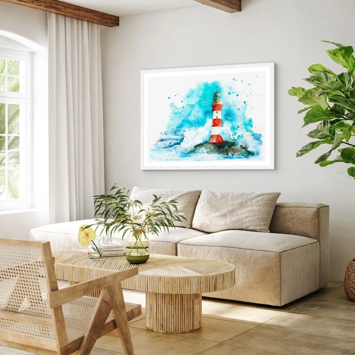 Poszter fekete keretben - Az elemek egysége - 70x50 cm