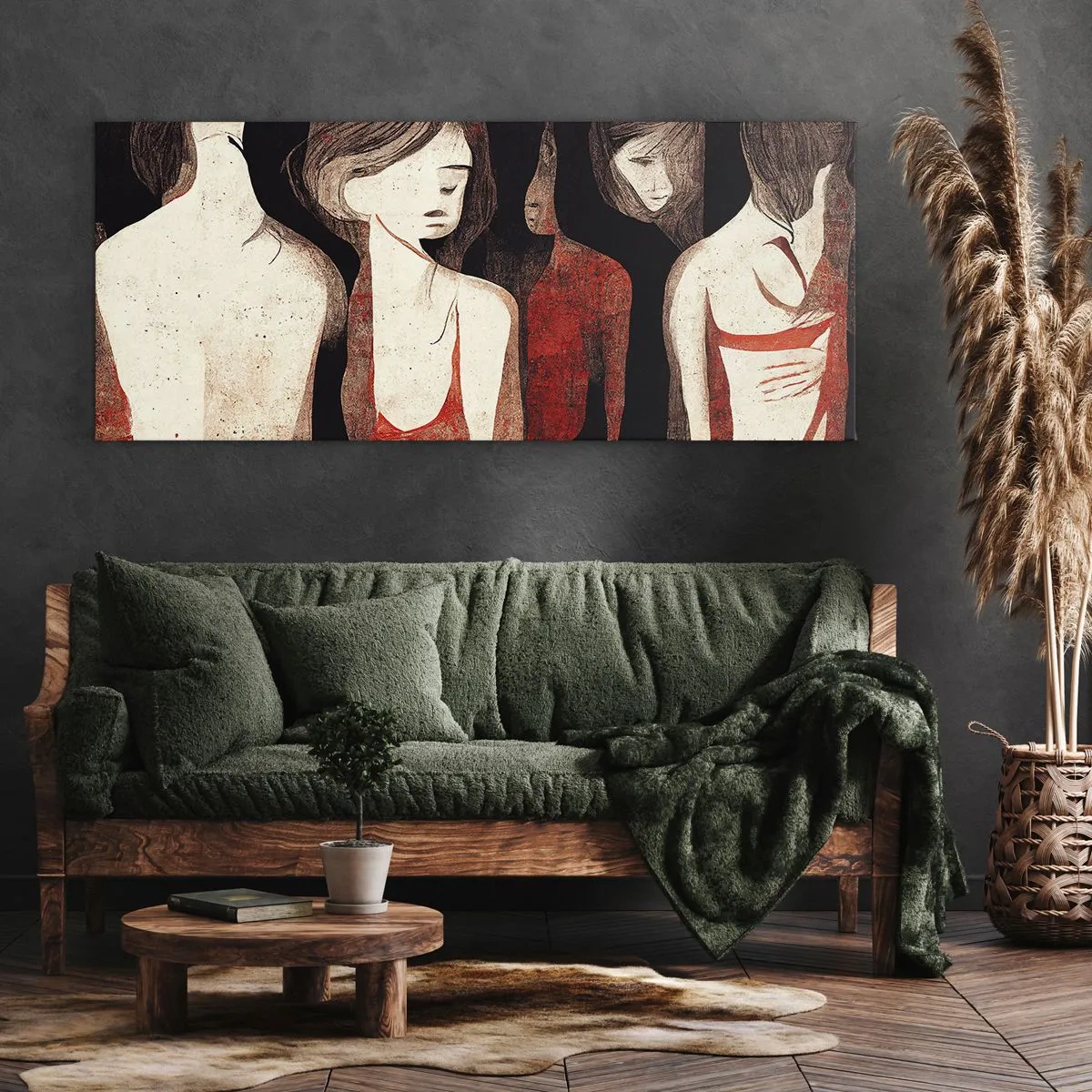 Vászonkép - A sötétség madonnái - 100x40 cm