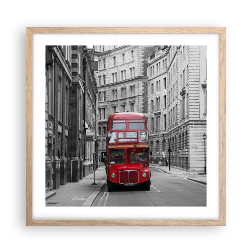 Poszter világos tölgy keretben - A mindennapi életnek nem kell szürkének lennie - 50x50 cm