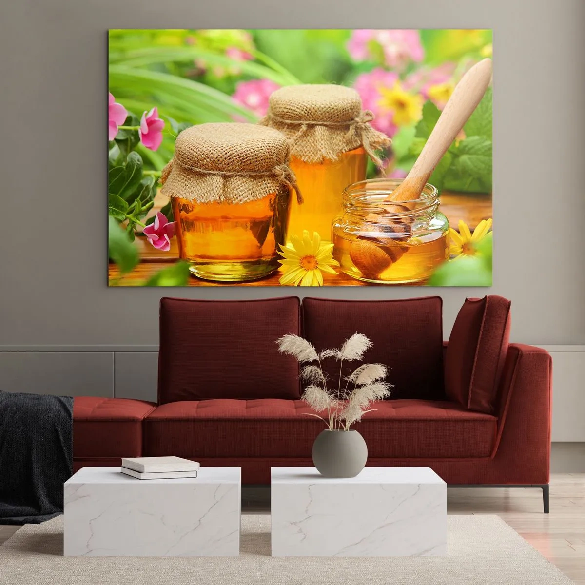 Üveg kép - Édes és virágos - 100x70 cm