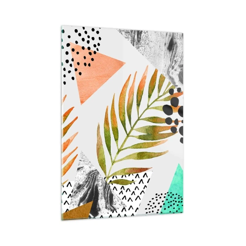 Üveg kép - Dekoráció pálmalevéllel - 50x70 cm