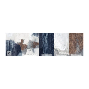 Fotótapéta Minta Standard Eco - Kékes barna formák - Darab, Absztrakció, Minimalizmus - 100x30 cm