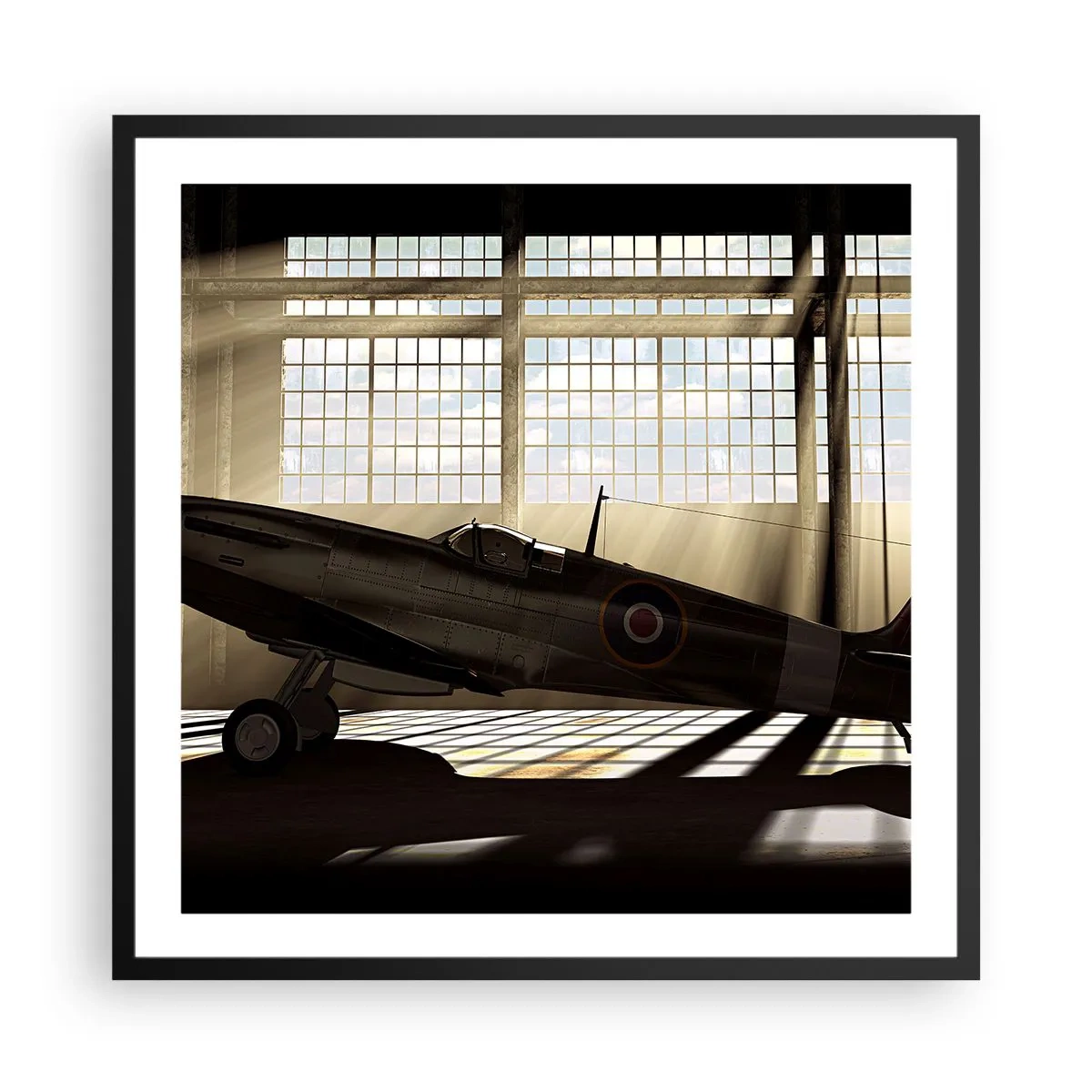 Poszter fehér keretben - Harcos pihenése - 60x60 cm