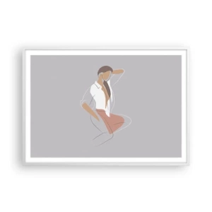 Poszter fekete keretben - Kecsesség kontúrja - 100x70 cm