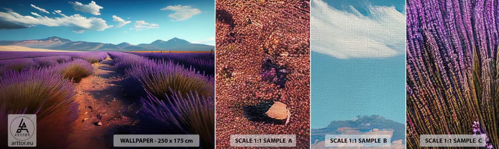 Fotótapéta Minta Premium Canvas - Illatos mezők - Levendula, Horizont, Tájkép - 100x30 cm