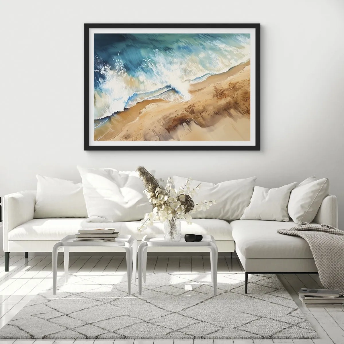 Poszter fehér keretben - Visszatérő hullám - 70x50 cm