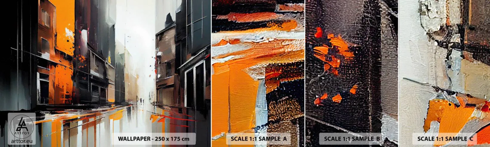 Fotótapéta Minta Standard Eco - Esős nap - Építészet, Modern művészet, Város - 100x30 cm