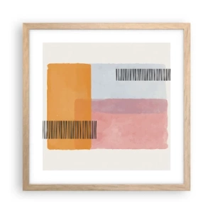 Poszter világos tölgy keretben - Saroktól sarokig - 40x40 cm