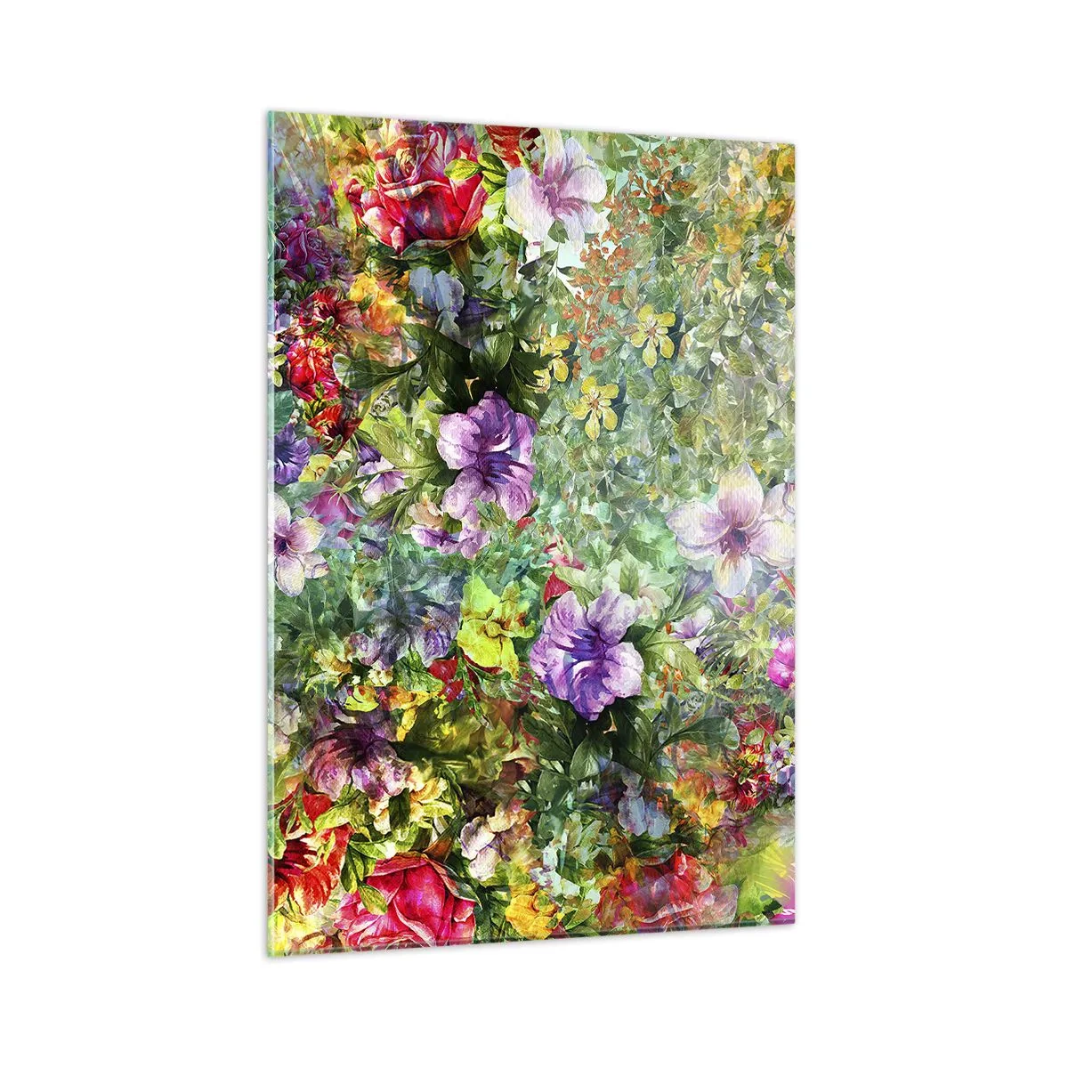 Üveg kép - Virágokban a vesztünk - 50x70 cm