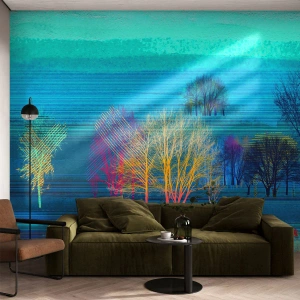 Fotótapéta Premium Canvas - Fésűs táj - Tájkép, Erdő, Absztrakció - 200x140 cm