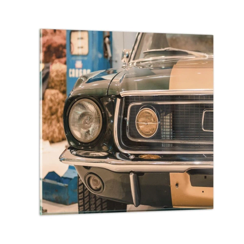 Üveg kép - Találkozás a legendával - 40x40 cm