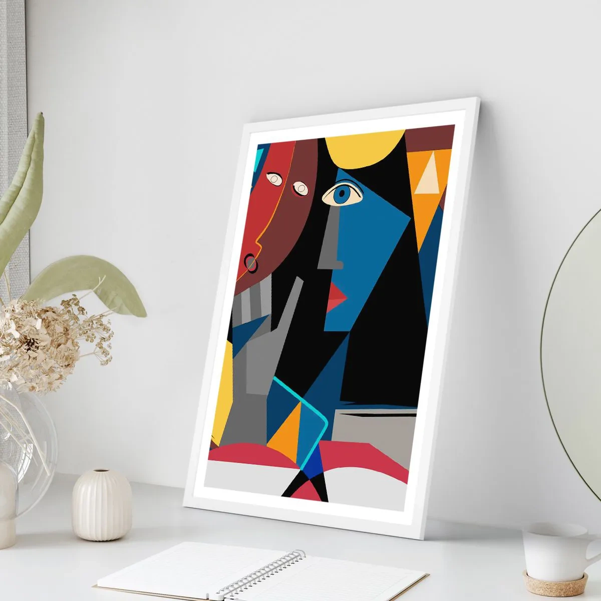 Poszter fekete keretben - Kubisták beszélgetése - 61x91 cm