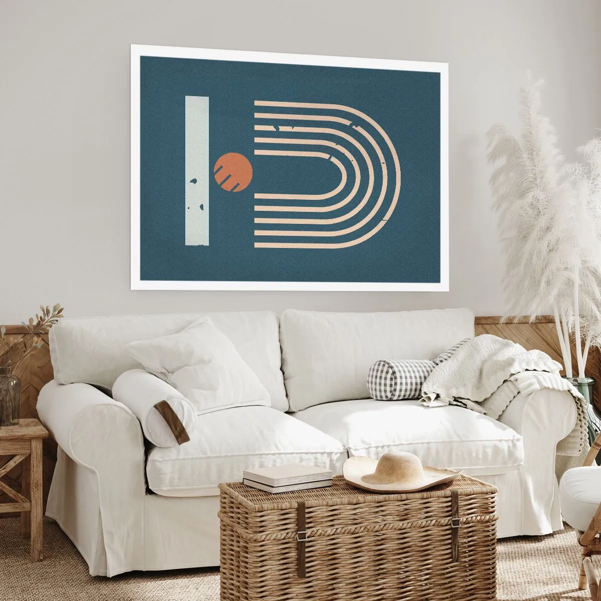Poszter - Geometria sötétkék háttéren - 40x30 cm
