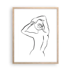 Poszter világos tölgy keretben - Reggeli cselekvés - 40x50 cm