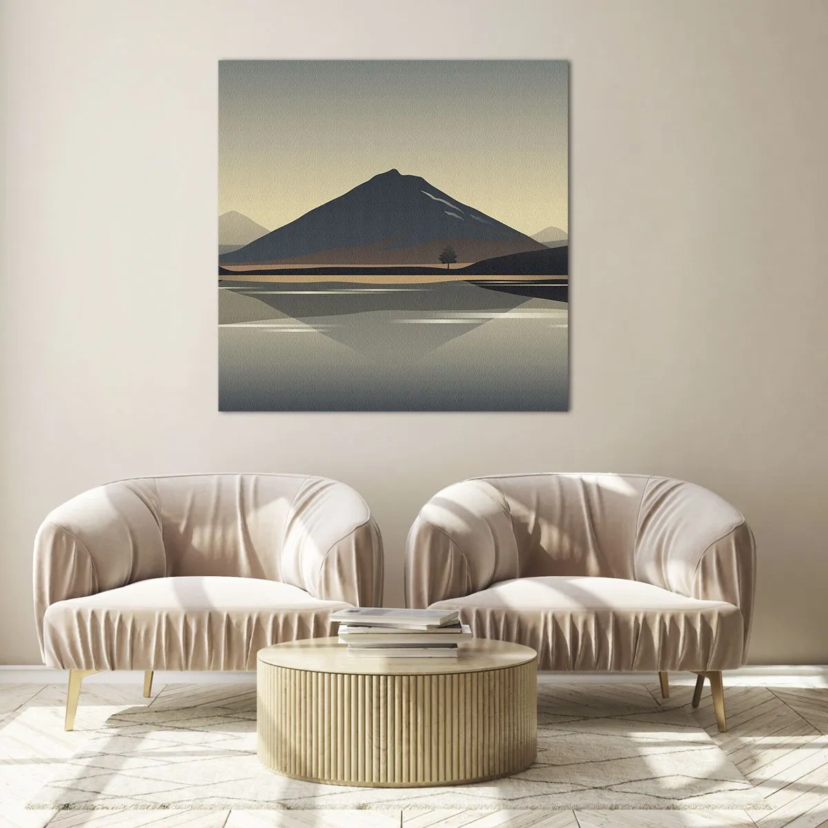 Üveg kép - Tükörreflexió - 60x60 cm