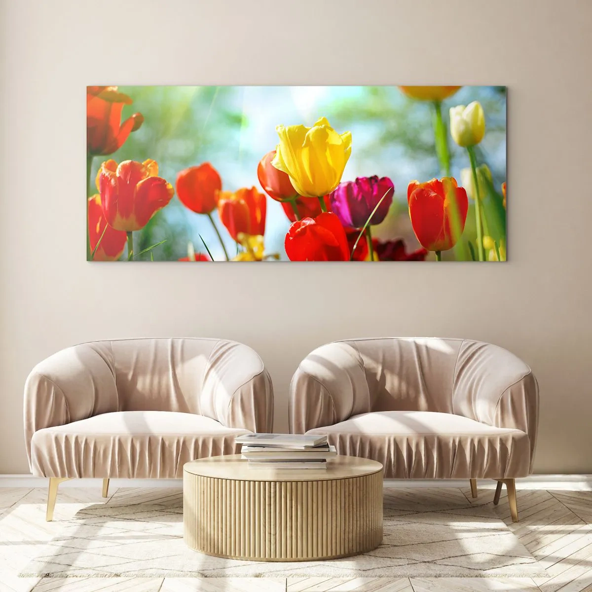 Üveg kép - A nap minden színe - 100x40 cm