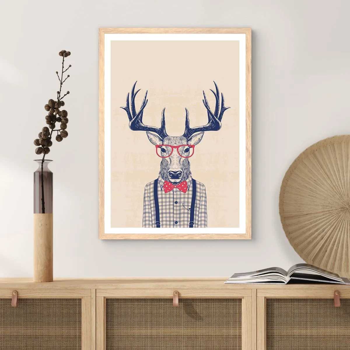 Poszter világos tölgy keretben - Mókás extravagancia - 30x40 cm