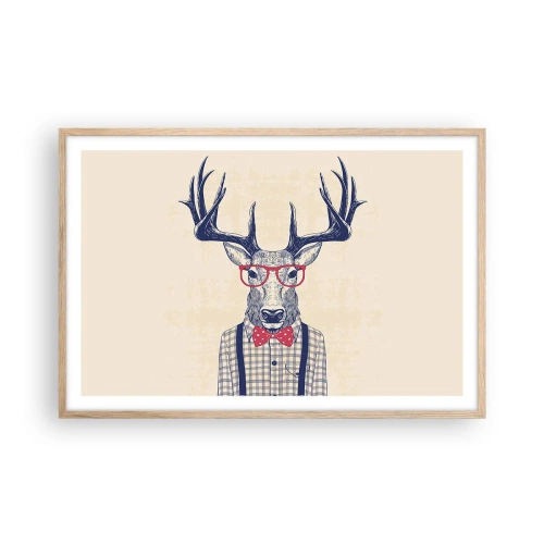 Poszter világos tölgy keretben - Mókás extravagancia - 91x61 cm