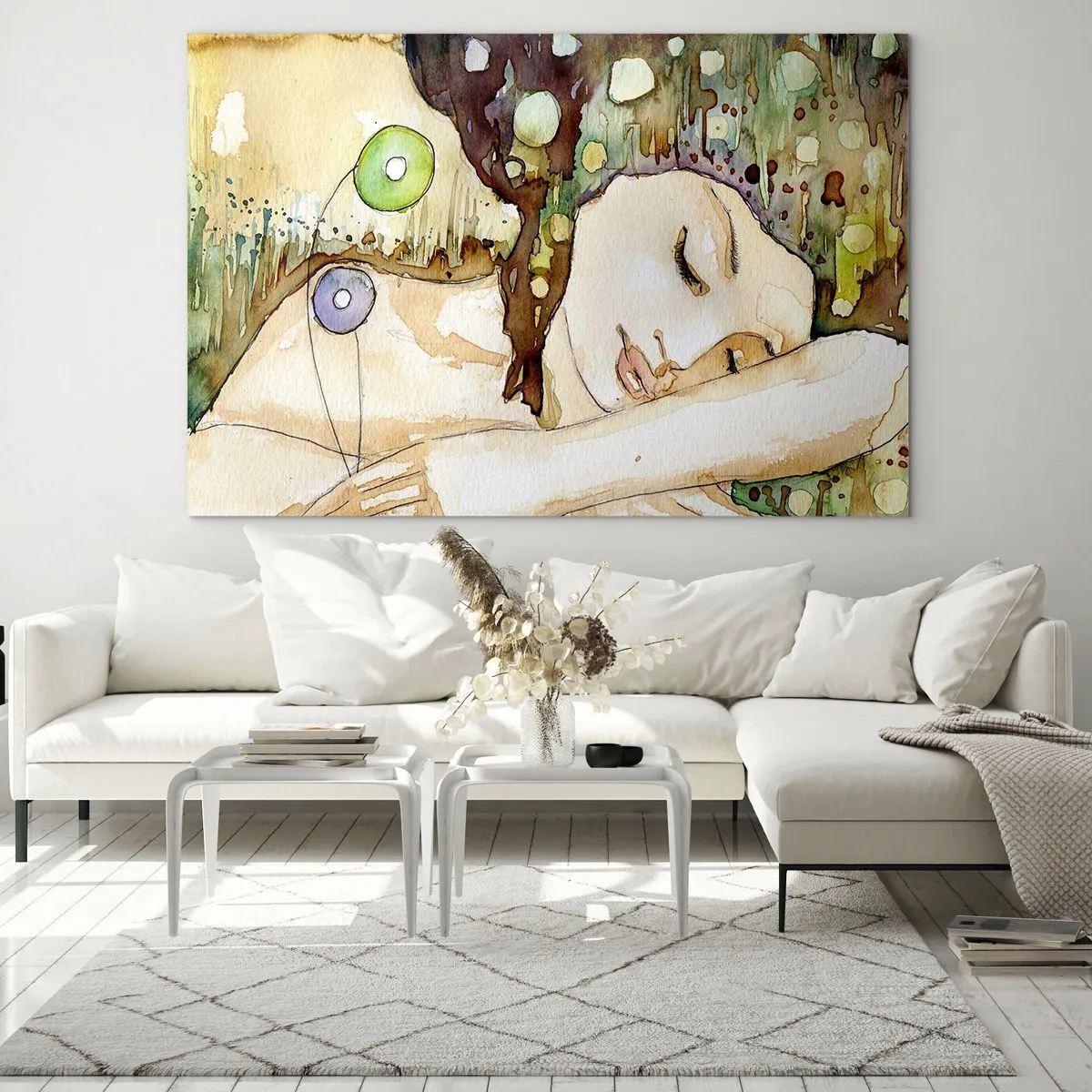 Üveg kép - Smaragd-ibolya álom - 100x70 cm