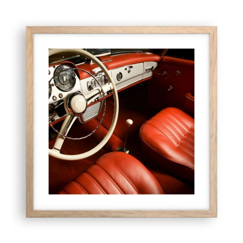 Poszter világos tölgy keretben - Luxus vintage stílusban - 40x40 cm