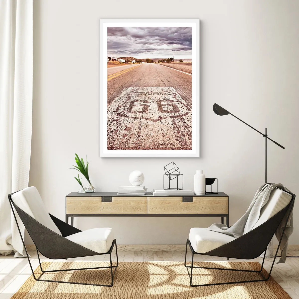 Poszter fekete keretben - Mother Road – amerikai legenda - 40x50 cm