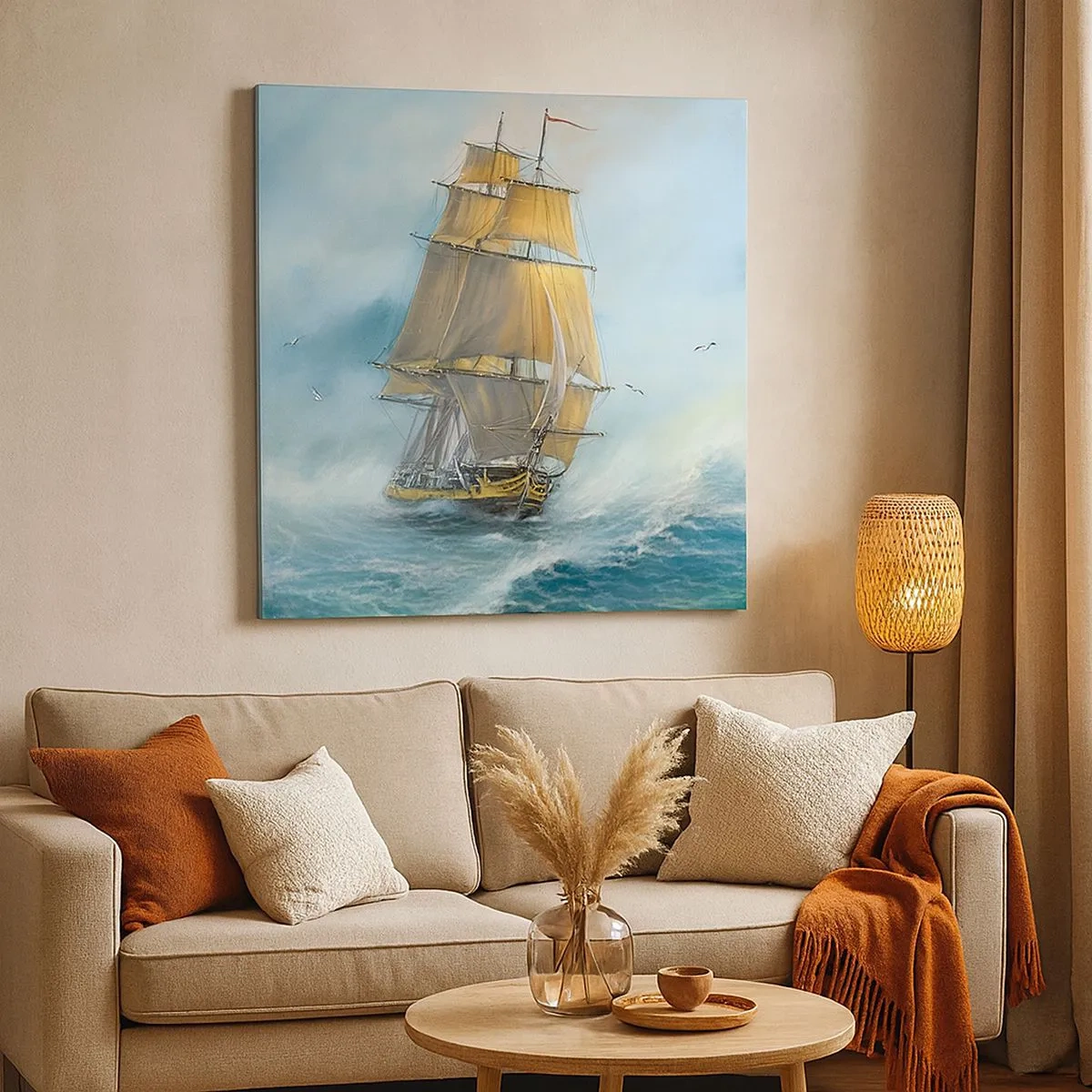 Vászonkép - A hullámok hullámzása - 30x30 cm