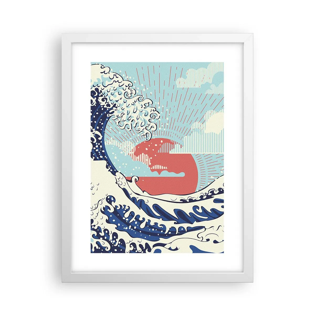 Poszter fekete keretben - Japán inspirációból - 30x40 cm