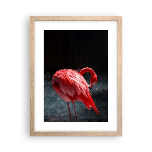 Poszter világos tölgy keretben - A természet karmazsinvörös verse - 30x40 cm