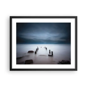 Poszter fehér keretben - Töprengő tó - 50x40 cm