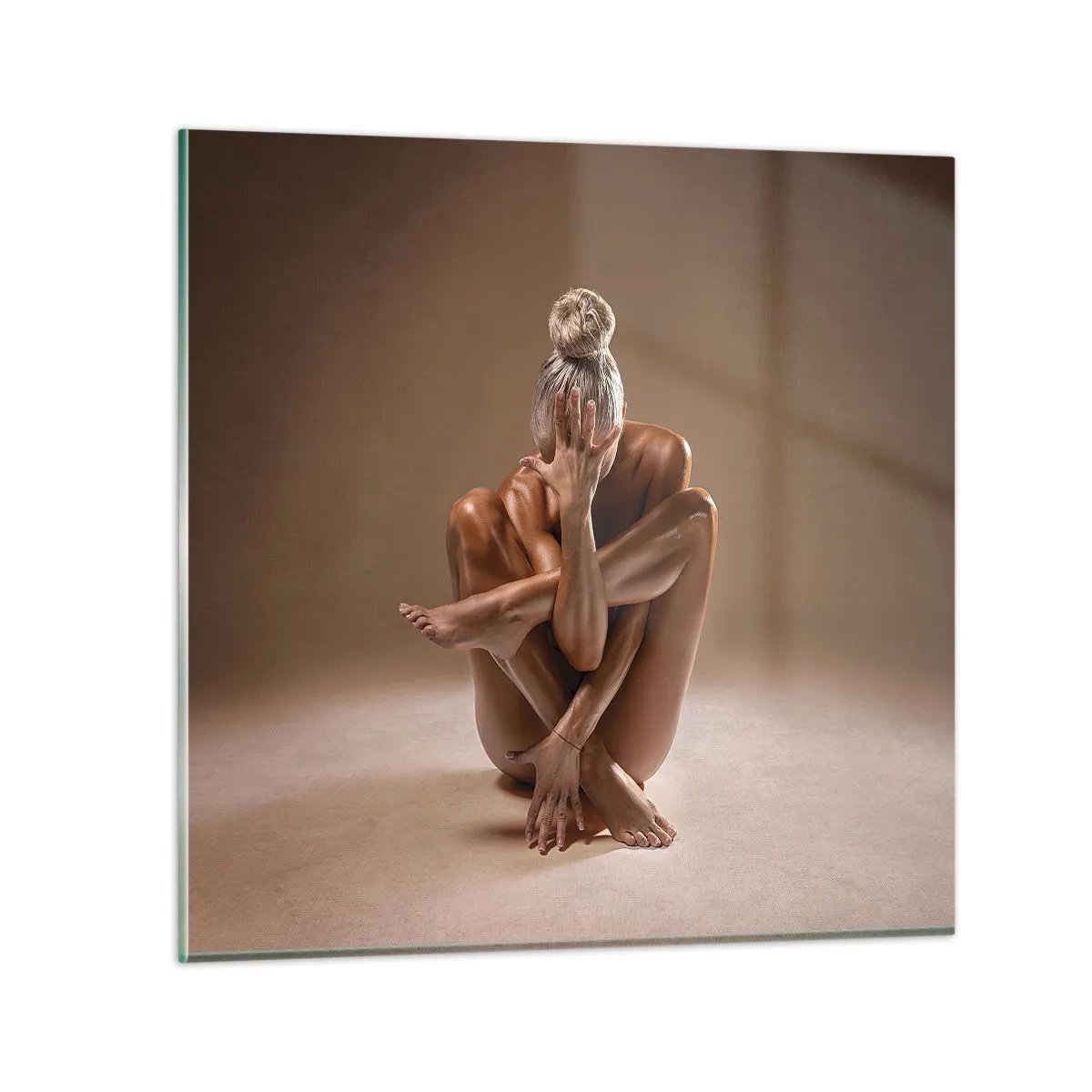 Üveg kép - A test és a lélek egysége - 30x30 cm