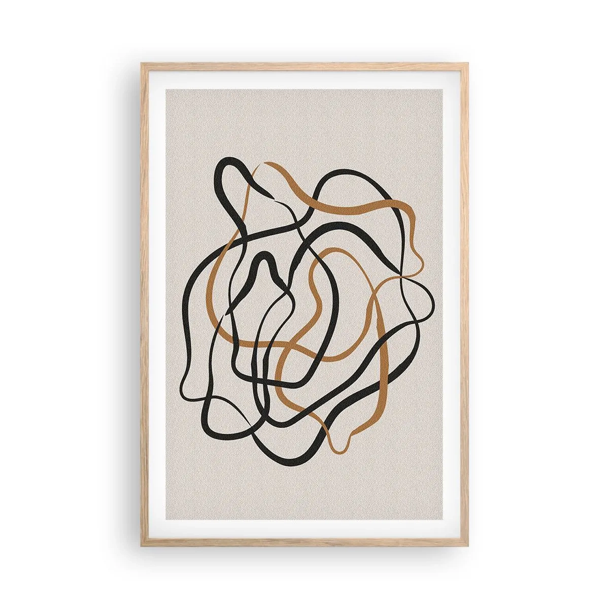 Poszter világos tölgy keretben - Minden összezavarodott - 61x91 cm