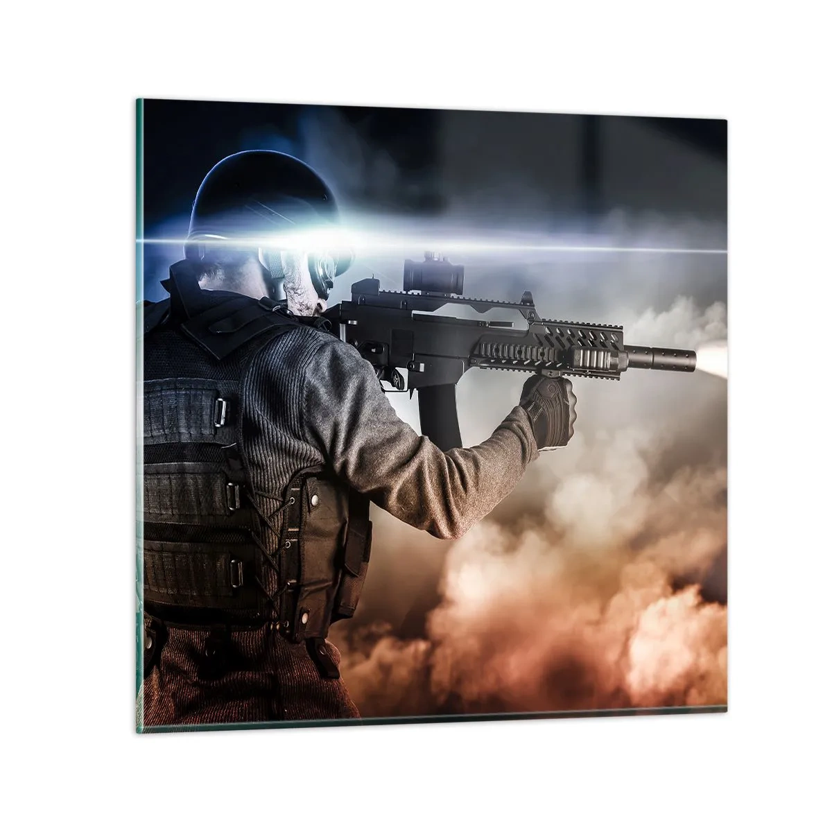 Üveg kép - Egyszerűen egy hős - 70x70 cm