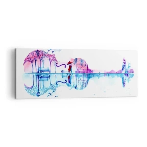 Vászonkép - Eső dalokat hozok nektek - 140x50 cm