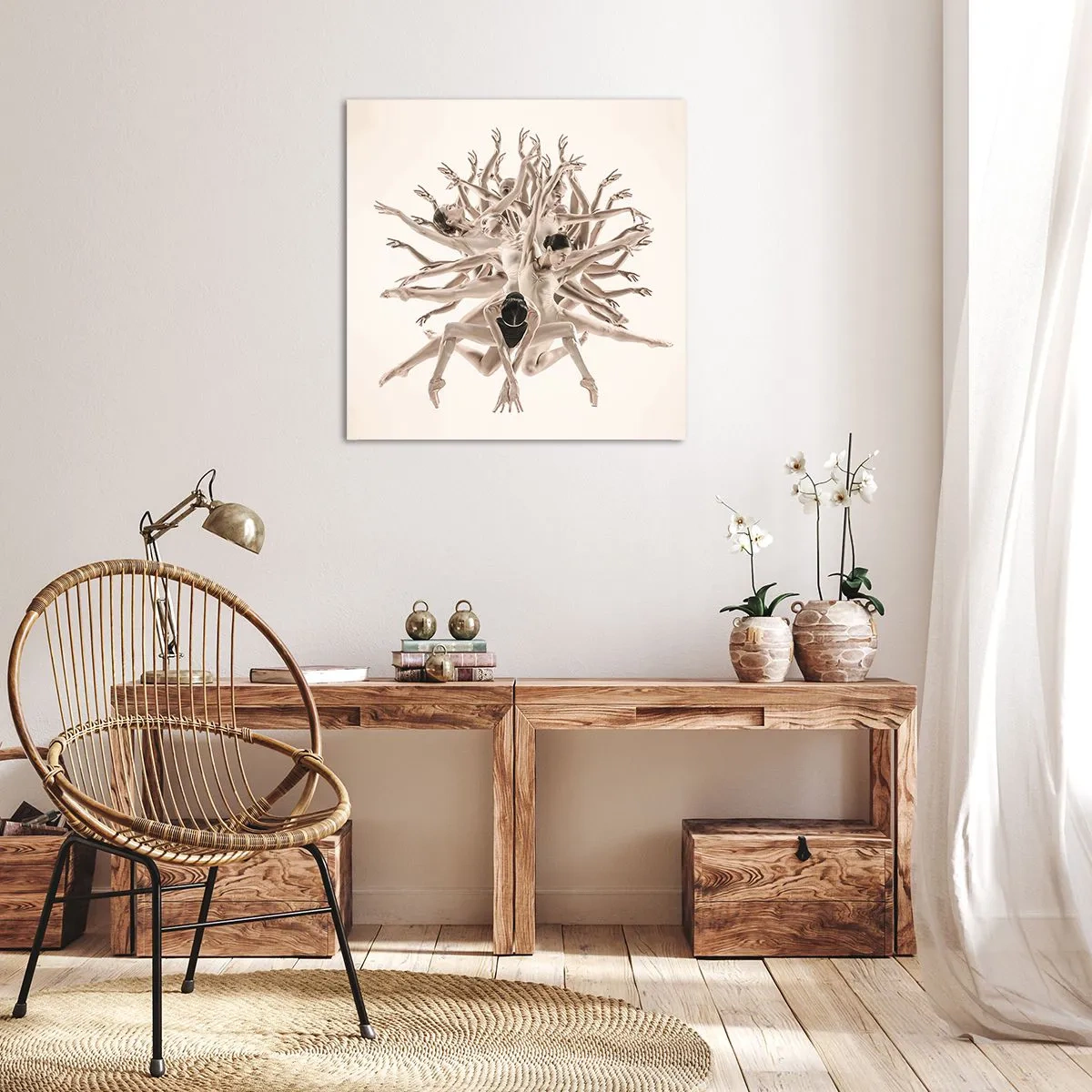 Vászonkép - Virágzás a táncban - 60x60 cm