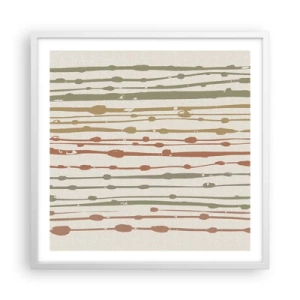 Poszter fekete keretben - Zenei színjegyzetelés - 60x60 cm