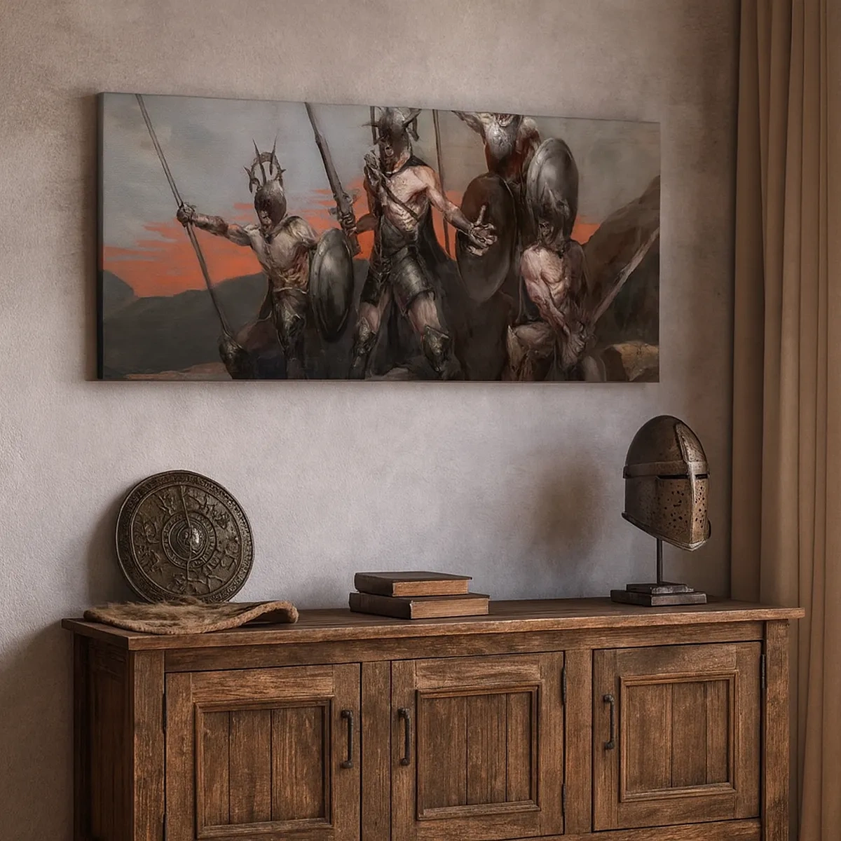 Vászonkép - Pajzzsal, vagy a pajzson - 30x30 cm