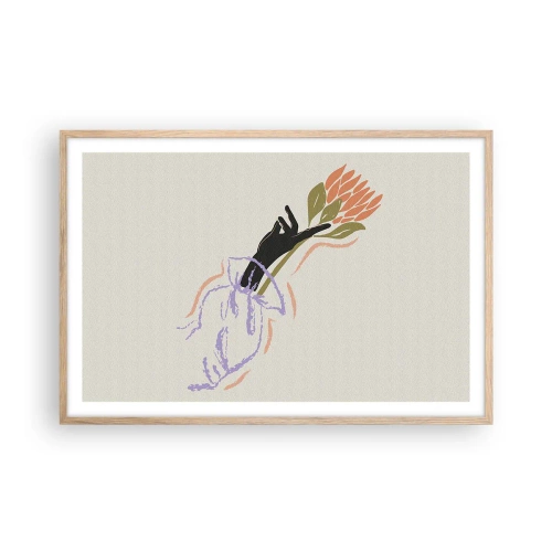 Poszter világos tölgy keretben - Egy testvéri érintés - 91x61 cm