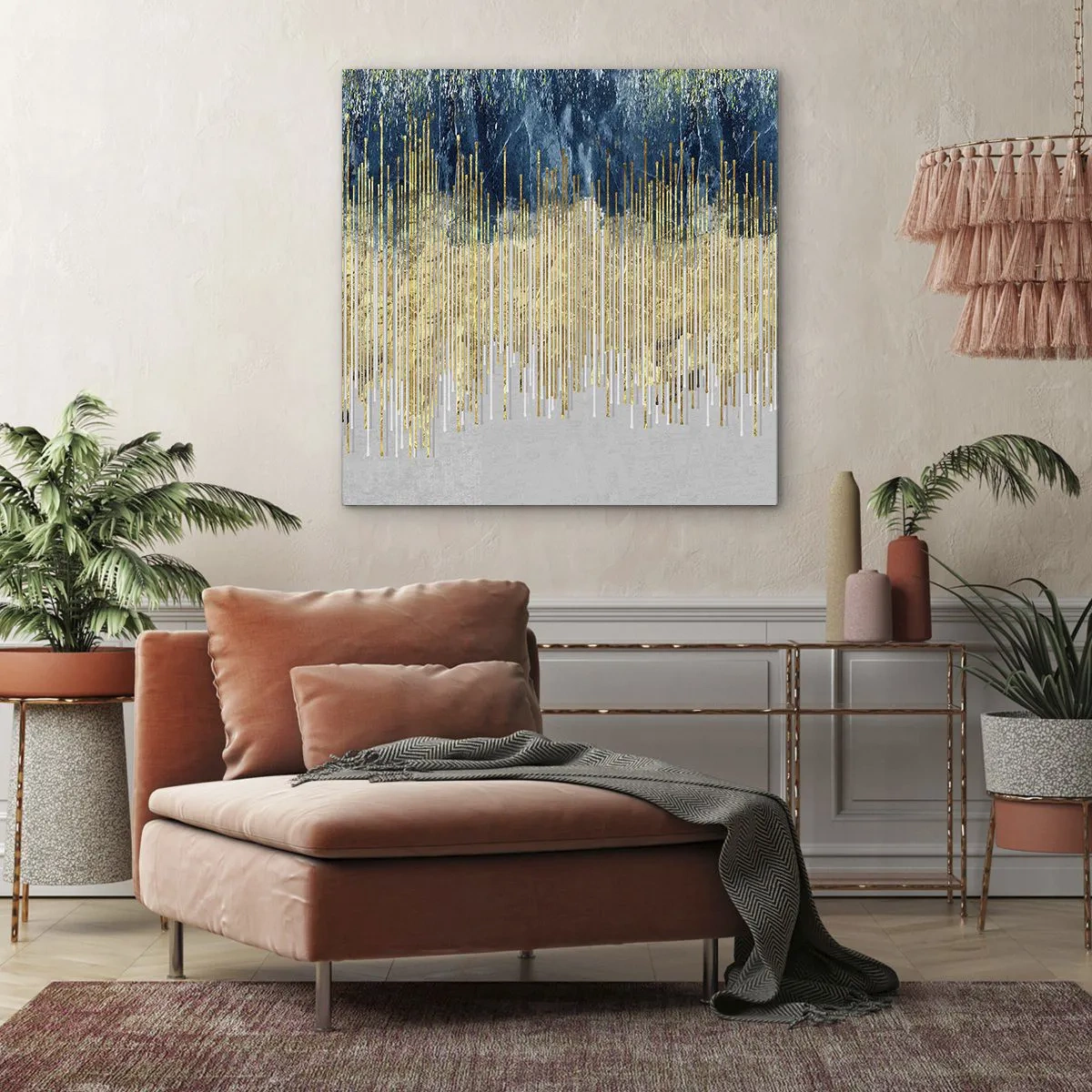 Vászonkép - Aranyozott határ - 60x60 cm