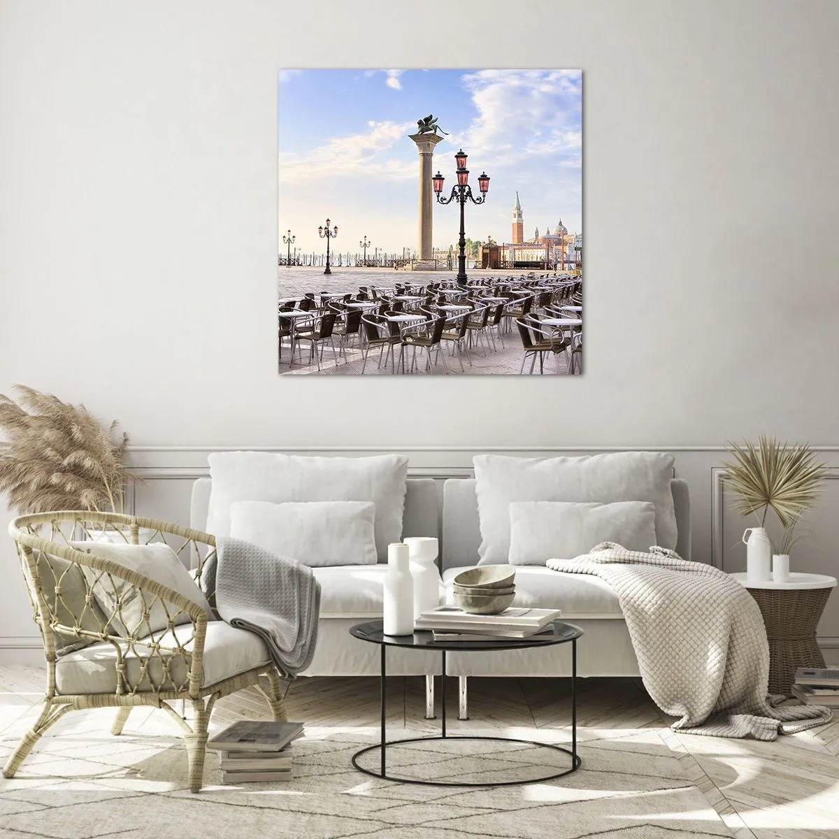 Üveg kép - Gyere, minden készen áll - 40x40 cm